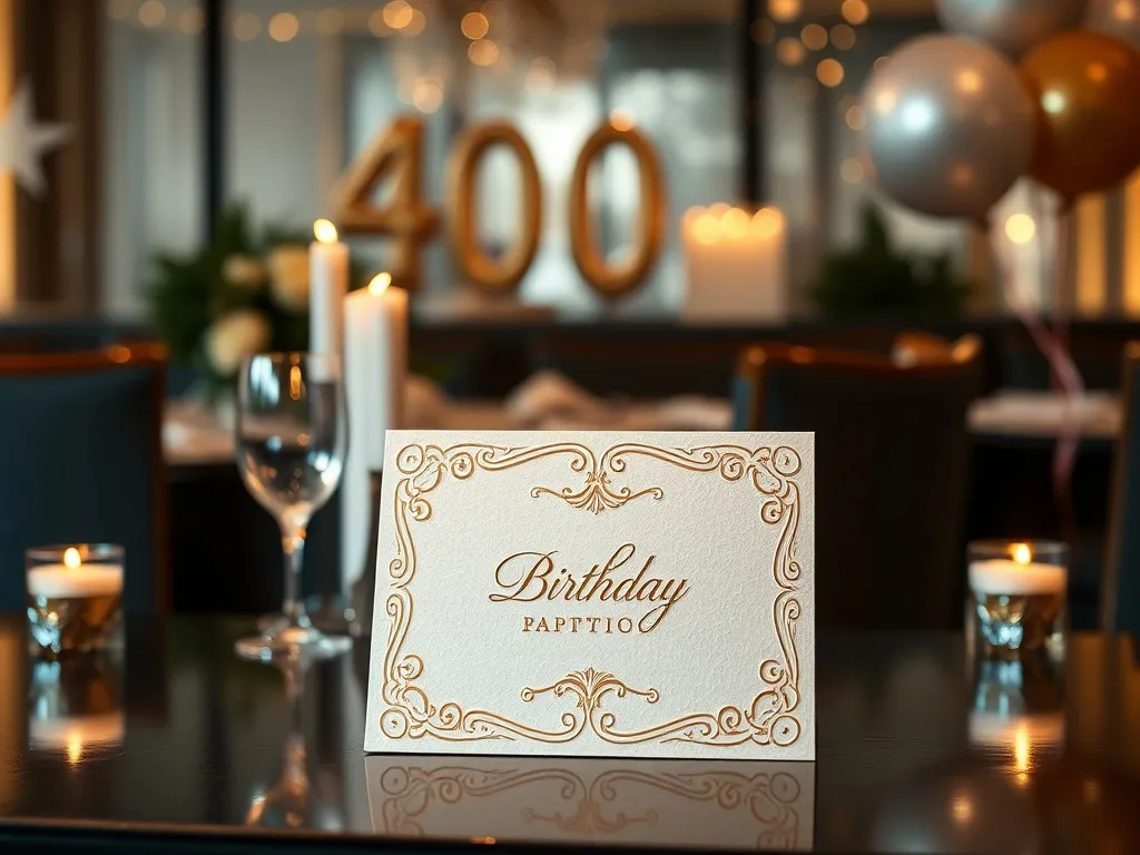 Zaproszenia na 40 urodziny: eleganckie pomysły na wyjątkowe przyjęcie