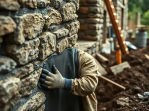 Minimalistyczne wnętrze z białą ścianą w odcieniu RAL 9016, drewnianym krzesłem i jasną podłogą w naturalnym świetle.